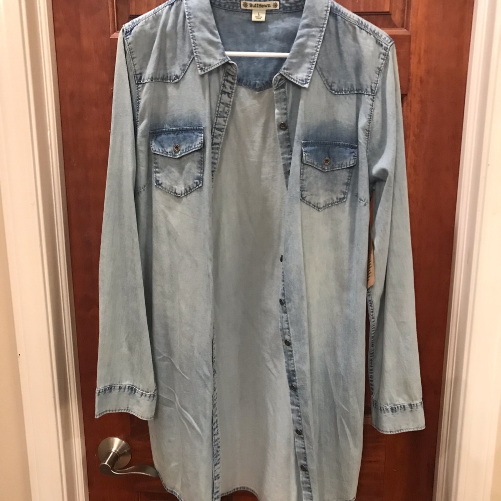 Denim dress top